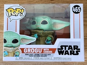Funko Pop Star Wars Mandalorian 465 Grogu Con Galletas Figura Vinilo Baby Yoda - Imagen 1 de 6