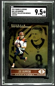 2021 Panini Illusions Trophy Collection Bronze Joe Burrow 233/499 SGC 9.5 - Picture 1 of 2