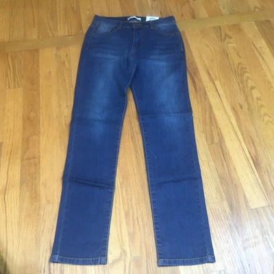 Pantalones de mezclilla Epic Threads ajustados rectos elásticos ajustados pierna trasera azules. Niños Talla 14 Foto 1 de 4