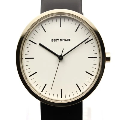 Raro ISSEY MIYAKE ELIPSE NYAP701 Cuarzo Cuero Dorado Limitado 20 Aniversario Foto 1 de 4