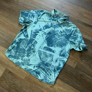 Polo da golf uomo Puma blu teal stampa floreale Founders Club Pawleys Island - Foto 1 di 9