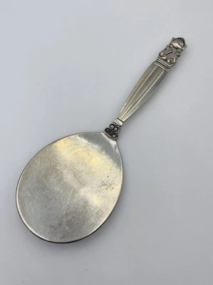 Servidor de pastelería Georg Jensen Dinamarca antiguo de plata esterlina bellota 6" Foto 1 de 4