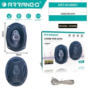 ALTOPARLANTI AUTO DA 900W OVALI COPPIA CASSE AUTO UNIVERSALI WOOFER DA 16X23 CM - Foto 1 di 3