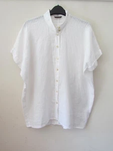 Massimo Dutti Blouse Size M approx 14 White Top Womens Summer - Picture 1 of 5