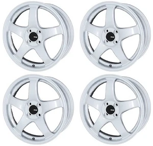 Set of 4 ENKEI Genuine PF05 16x6.5 +50 4x100 W from Japan - Picture 1 of 6