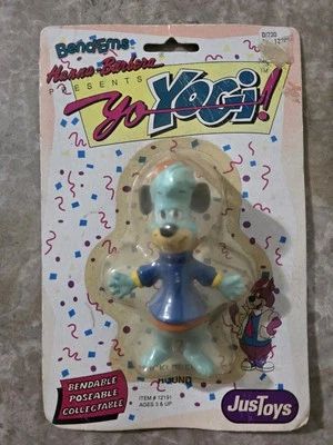 1991 Bend-ems Hanna-Barbara YO YOGI HUCKLEBERRY HOUND Poseable Figure NEW - Image 1 of 4