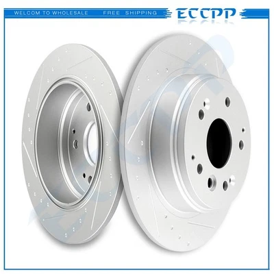 Rotores de freio traseiro com fenda para ACURA TL 2004 - 2008 HONDA ELEMENT 2003 - 2011 - Imagem 1 de 4