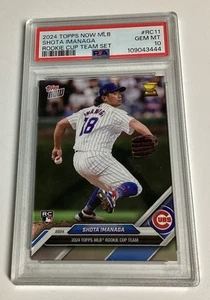 2024 Topps Now SHOTA IMANAGA Rookie Cup Team Rookie Card #RC11 PSA 10 GEM MT - Picture 1 of 2