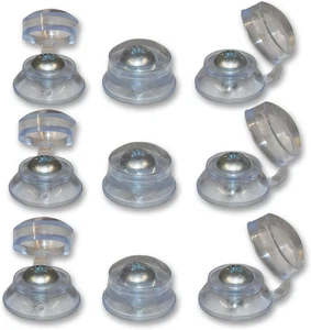50, Corrugated Roofing Plastic Screw Cover Strap Caps - Clear - Picture 1 of 4