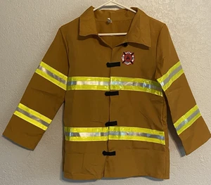 Adult Medium Firefighter Costume Top Preowned - Picture 1 of 4