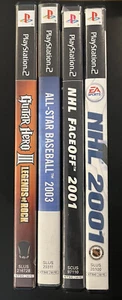PlayStation 2 PS2 Game Lot 4x NHL 2001 Guitar Hero 3 All Star Baseball Complete - Picture 1 of 15
