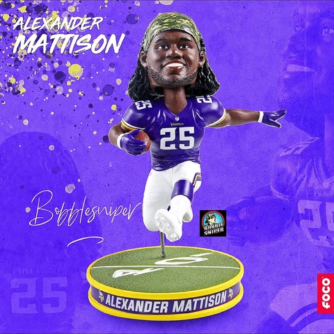 ALEXANDER MATTISON Minnesota Vikings "Hurdle" Special Edition NFL Bobblehead Cover