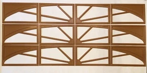 12 Amarr Sunray Replacement Inserts for Amar Short Panel Garage Doors Golden Oak - Picture 1 of 5