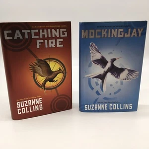 HUNGER GAMES BOOKS MOCKING JAY CATCHING FIRE SUZANNE COLLINS Hardcover 1st Ed - Picture 1 of 6
