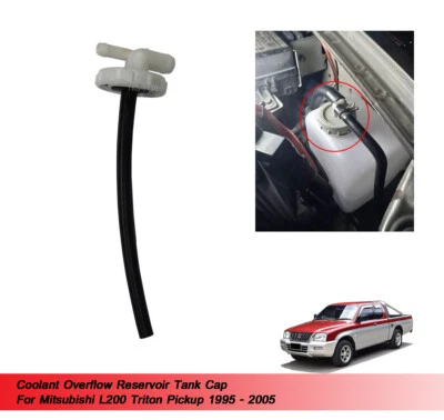 Coolant Overflow Tank Cap Fits Mitsubishi L200 Triton 1995 1996 1997 1998 - 2005 - Image 1 of 4