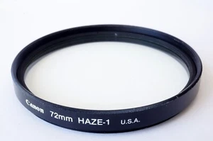 CANON 72MM HAZE-1 U.S.A. ORIGINAL OEM CAMERA LENS FILTER Good Working Order - Picture 1 of 6
