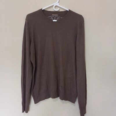 Suéter DIESEL Para Hombre Talla L Marrón Algodón Lana Angora Tejido Informal Todos los Días Foto 1 de 4