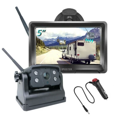 5" Wireless Monitor Magnetic Car Rear View System Backup Camera for RV Truck VAN - Image 1 of 4