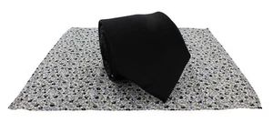 Michelsons of London Plain Tie & Contrast Floral Pocket Square Set - Picture 1 of 72