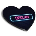 1x Heart Fridge MDF Magnet Neon Sign Design Declan Name #351833