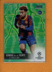 Konrad de la Fuente 2020-21 Stadium Club Chrome Aqua Green Electric RC #34 /150