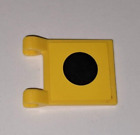 LEGO Flag Yellow 2 x 2 Square with 2 Clips SpongeBob Black Dot Pattern Piece
