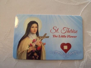 ST. THERESE DIE KLEINE BLUME 3. KLASSE RELIQUIE UND KARTE #REL - Bild 1 von 2