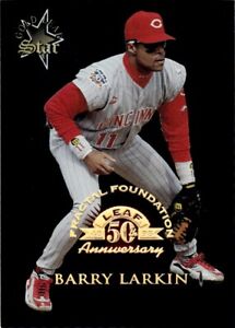 1998 Leaf Fractal Foundations GOLD STAR BARRY LARKINS /3999