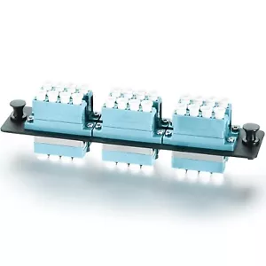 Fiber Optic Adapt Panel with 6 LC UPC Quad Connectors, 24 Port, OM3 Multimode, - Picture 1 of 1