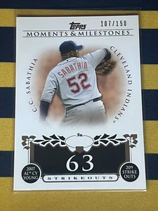 2008 topps moments and milestones sabathia #51-63 /150 - Picture 1 of 2