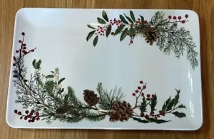 Williams Sonoma Woodland Beere rechteckige Platte ca. 10 7/8" x 16 1/2" SCHÖN - Bild 1 von 8