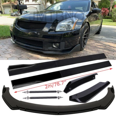Divisor de alerón labial de parachoques delantero + faldones laterales + labio trasero para Nissan Máxima Foto 1 de 4