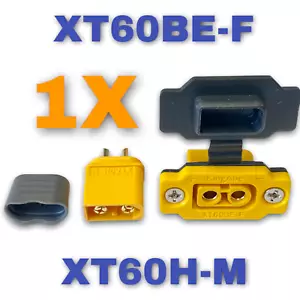 ✅ 1 Paar XT60BE-F Einbaustecker + XT60H + Gummikappe + Schrauben XT60 Stecker ✅ - Bild 1 von 24
