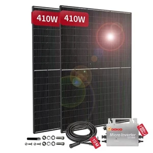Balkonkraftwerk 800W Solarpanel 2x400W Watt Balkon Photovoltaik Solarpanel - Bild 1 von 10