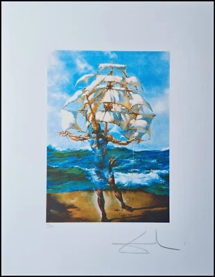 SALVADOR DALI * The Ship * 65 x 50 cm * signed lithograph * limited # 38/1000 - Bild 1 von 4