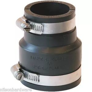 (40)-Bota de Goma Fernco Flexible 2"x 1-1/2" Acoplamiento de Tubo de Plástico PVC P1056-215 - Imagen 1 de 1