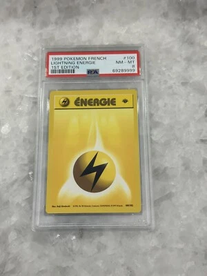 1999 Pokemon French 1st Edition Lightning Energy #100 PSA 8 - Image 1 of 2