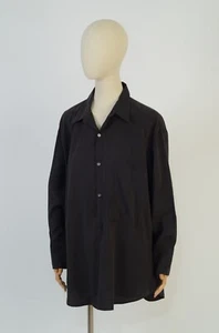 Camisa Barena Venezia Lujo Mujer Negra Modal Lavada De Gran Tamaño Talla 44 Hecha en Italia - Imagen 1 de 12