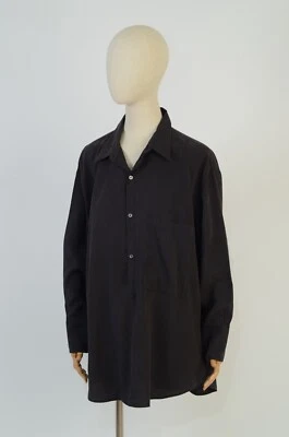 Camisa Barena Venezia Lujo Mujer Negra Modal Lavada De Gran Tamaño Talla 44 Hecha en Italia Foto 1 de 4