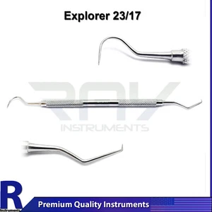 Dental Explorer 23/17A Endodontischer Zahnschaber Doppelend Haken Sichelsonde - Bild 1 von 1