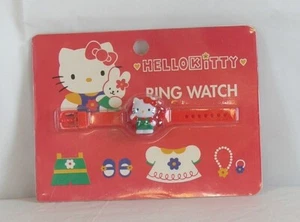 Hello Kitty Ring Watch Digital Vintage Sanrio Germany 1996 NIP - Picture 1 of 6