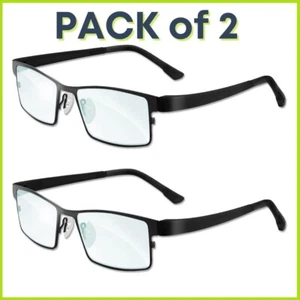 PAQUETE DE 2 Gafas Bloqueantes de Luz Azul Computadora Juegos Gafas Cuidado de la Visión Protección - Imagen 1 de 8