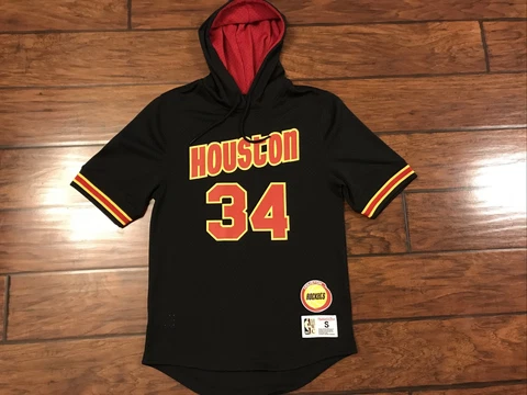 Mitchell & Ness olajuwon 34 mesh hoodie Jersey shirt hardwood classics men small Cover