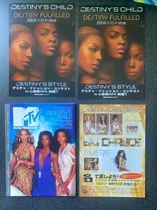 Destiny's Child BEYONCE 2004! Japan Flyer x4 Amerie Destiny Fulfilled MTV PROMO! - Bild 1 von 7