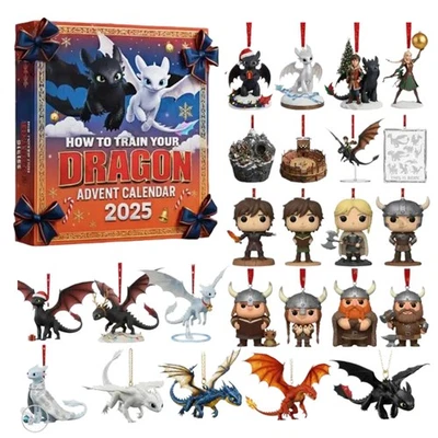 How To Train Your Dragon Tootless Advent Calendar 2025 Acrylic Hanging Decor Box - Image 1 of 4