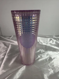 STARBUCKS IRIDISCENTE ROSA REJILLA COPA FRÍA DIAMANTE 2021 24 OZ NUEVO - Imagen 1 de 6