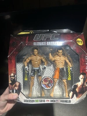 Jakks Pacific UFC 77 Series 1 ANDERSON SILVA vs RICH FRANKLIN Action Figure READ - Image 1 of 4