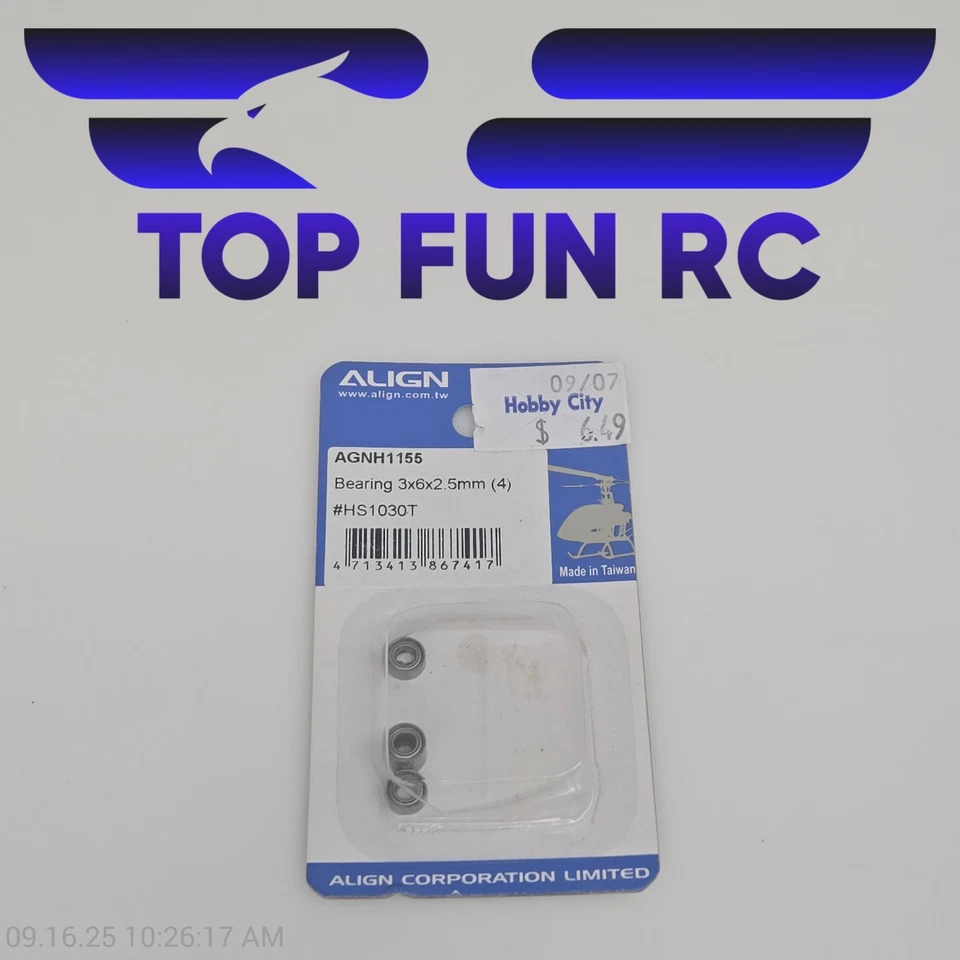 Align AGNH1155 Bearing 3x6x2.5mm (4)  - Image 1 of 1