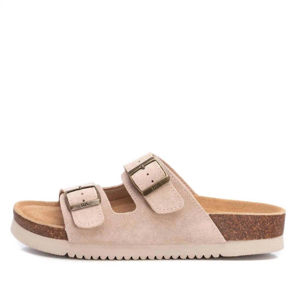 Sandalias planas para mujer Xti beige Foto 1 de 1