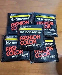 No Nonsense modische farbige Strumpfhosen, transparent bis Taille, elfenbein 5 Paar Queen - Bild 1 von 2